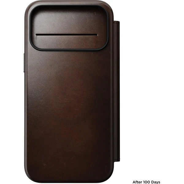 Nomad Modern Leather Folio (Horween) MagSafe kožené puzdro iPhone 18 Pro Max Rustic Brown - Puzdra - Obrázok 992aa288158d42f591e3472646e9d0d8