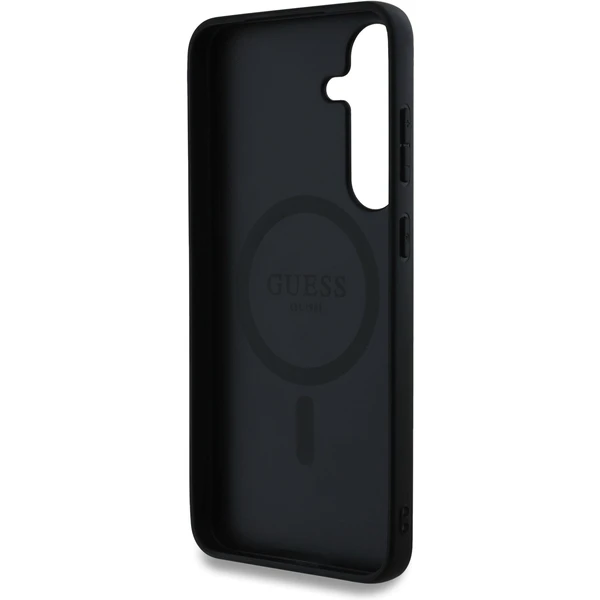 Guess PU Leather 4G Colored Ring MagSafe kryt Samsung Galaxy S25+ čierny - Puzdra - Obrázok 99674e4442284a53aa7098136fd218cd