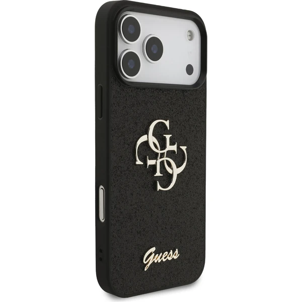Guess PU Fixed Glitter 4G Metal Logo kryt iPhone 17 Pro Max čierny - Puzdra - Obrázok 9978fe6432804243b2e9c43f29111e65