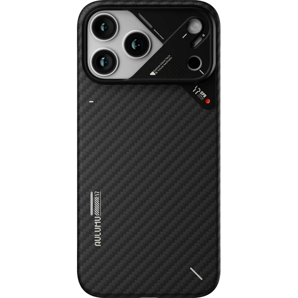 Aulumu A17 Aramidové vlákno MagSafe kryt iPhone 17 Pro Max Black - Puzdra - Obrázok 997a58f9dddf4214bfdf7ea66b856fec