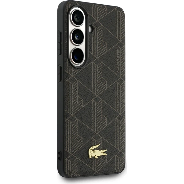 Lacoste PVC Blend Monogram Gold Logo Magnetický kryt Samsung Galaxy S26+ hnedý - Puzdra - Obrázok 997b4cf2de8748e182149c29f3d0a5b7