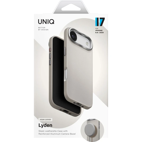 UNIQ Lyden Premium Leatherette MagClick MagSafe kryt iPhone Air Clay - Puzdra - Obrázok 997cb9039ae6422892ceafd246823e03