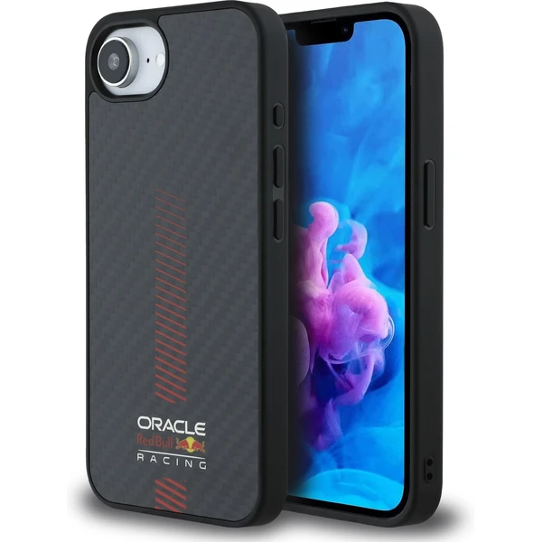 Oracle Red Bull Racing Carbon Powerbar MagSafe kryt iPhone 17e/16e čierny - Puzdra - Hlavný obrázok