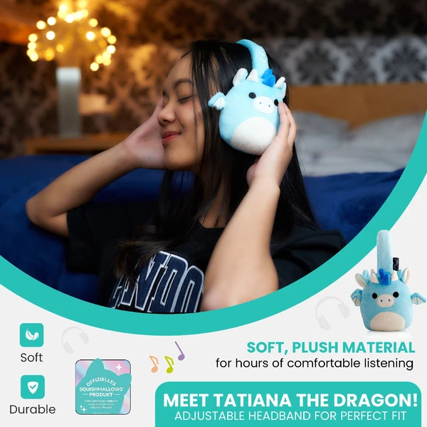 Lazerbuilt bezdrôtové slúchadlá Squishmallows - Tatiana (plyšové) - Slúchadlá - Obrázok 99BG000K01