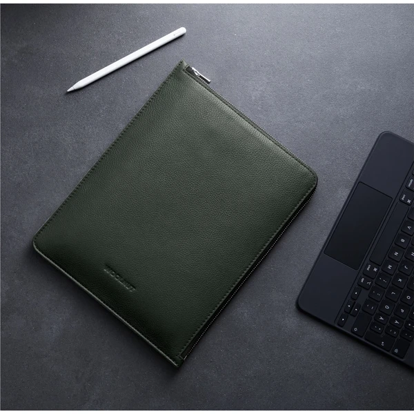 Woolnut kožené puzdro Folio na iPad Pro 11"/iPad Air 11" tmavozelené - Puzdra - Obrázok 99LR100501