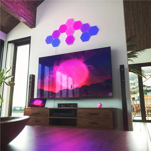 Nanoleaf Shapes Hexagóny Chytrá súprava modulárneho osvetlenia (9 panelov) - Inteligentné osvetlenie - Obrázok 99Z3600301