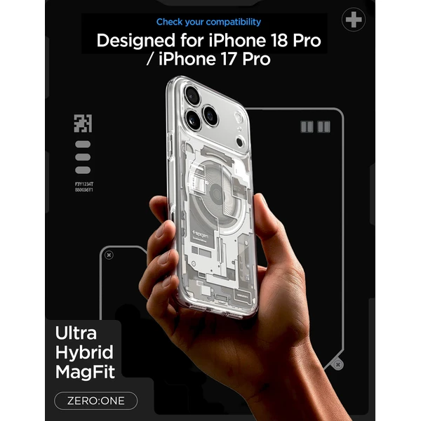 Spigen Ultra Hybrid MagSafe kryt iPhone 18 Pro/17 Pro zero one natural titanium - Puzdra - Obrázok 99a229c882a84c9d9470a62122d93fa6