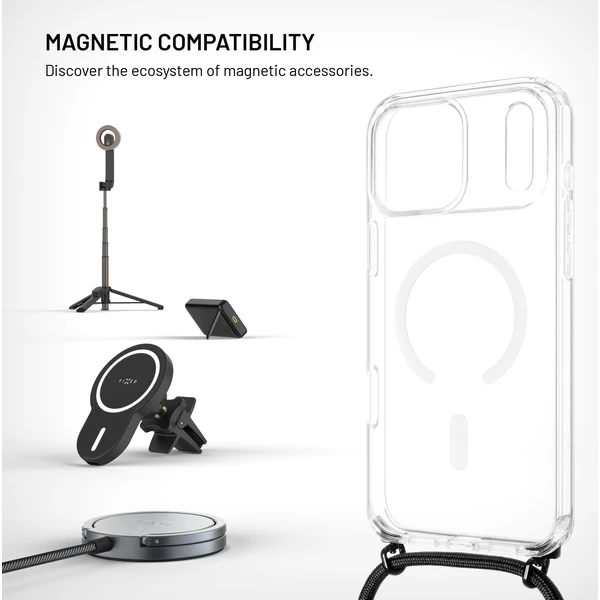 FIXED MagPure Neck kryt s čiernou šnúrkou na krk pre Apple iPhone 18 Pro Max - Puzdra - Obrázok 99b6deb615154e36b6e7836c3efe70a5