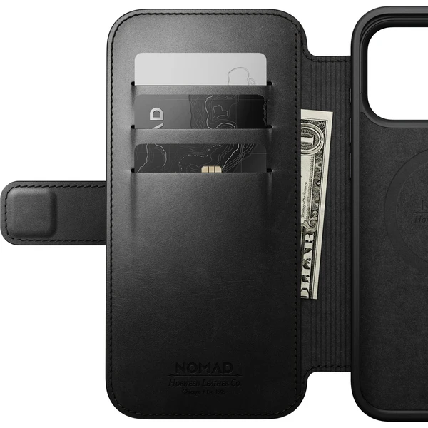 Nomad Modern Leather Folio (Horween) MagSafe kožené pouzdro iPhone 18 Pro Max Black - Puzdra - Obrázok 99b82b28cdc5415c9dbeeca40e7a9e9a