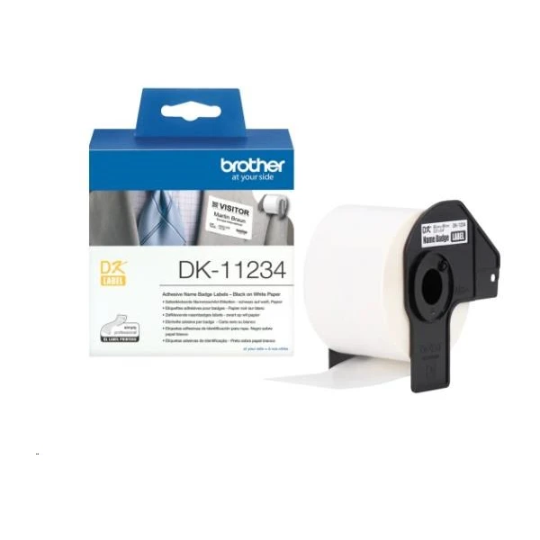 Brother DK11234 samolepiace štítky biele 60 mm x 86 mm - Pásky pre štítkovače - Hlavný obrázok