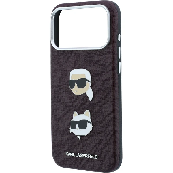 Karl Lagerfeld PU Semi Wrap Saffiano K&CH Heads kryt iPhone 18 Pro vínový - Puzdra - Obrázok 99db60f7e22a4262b95816276133822f