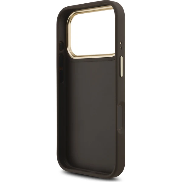 Guess PU Leather 4G Metal Logo Gold Frame Zadný Kryt pre iPhone 18 Pro Brown - Puzdra - Obrázok 99eed9fc8dff40ed89d4aab878d3c466