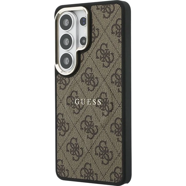 Guess PU Leather 4G Gold Frame Magnetický kryt Samsung Galaxy S26 Ultra hnedý - Puzdra - Obrázok 99fa13aa343c46a38c198404e3b43510