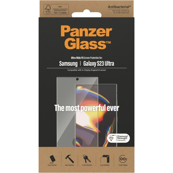 PanzerGlass™ Premium 3D Samsung Galaxy S23 Ultra (FingerPrint ready) - Ochranné fólie a sklo - Obrázok 9AS1G00101