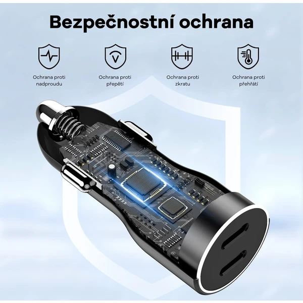CubeNest E2C0 nabíjačka do auta s PD (45W) čierna - Nabíjačky - Obrázok 9AYO100501