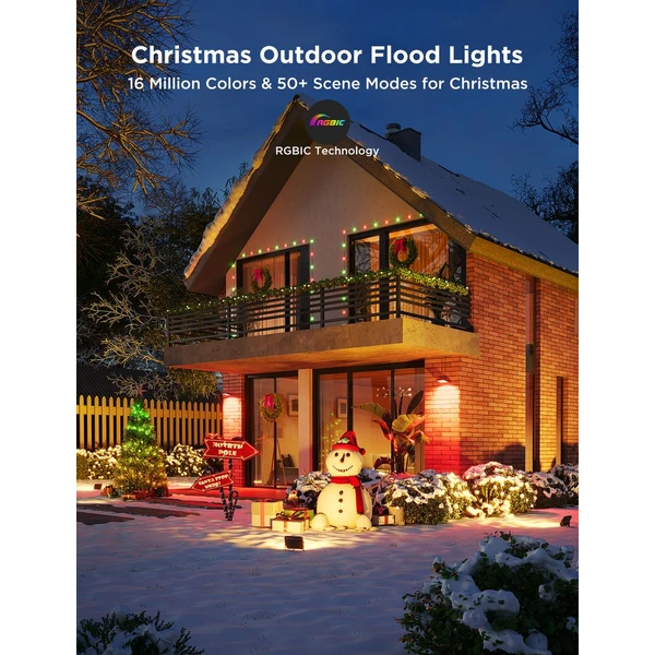 Govee Flood Lights 2 vonkajšie SMART LED svetlá 4ks - Inteligentné osvetlenie - Obrázok 9BQK000K01
