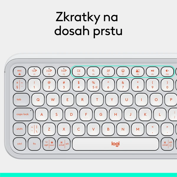 Logitech POP ICON KEYS (US) klávesnica biela - Klávesnice - Obrázok 9BU8000O01