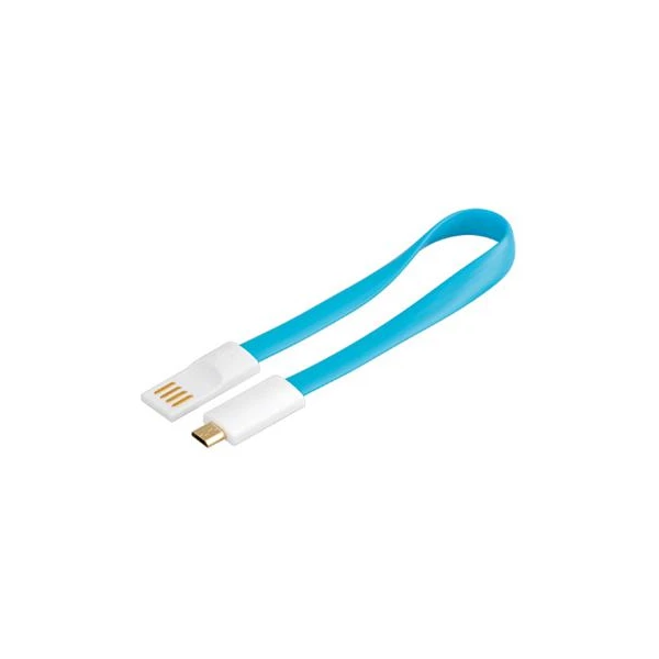PremiumCord USB-A/MicroUSB-B magnetický napájací kábel 0,2m modrý - Káble a redukcie - Hlavný obrázok