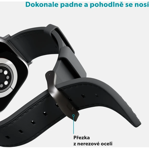 Epico Watch kožený remienok pre Apple Watch 38/40/41/42mm čierny - Remienky - Obrázok 9CML000K01