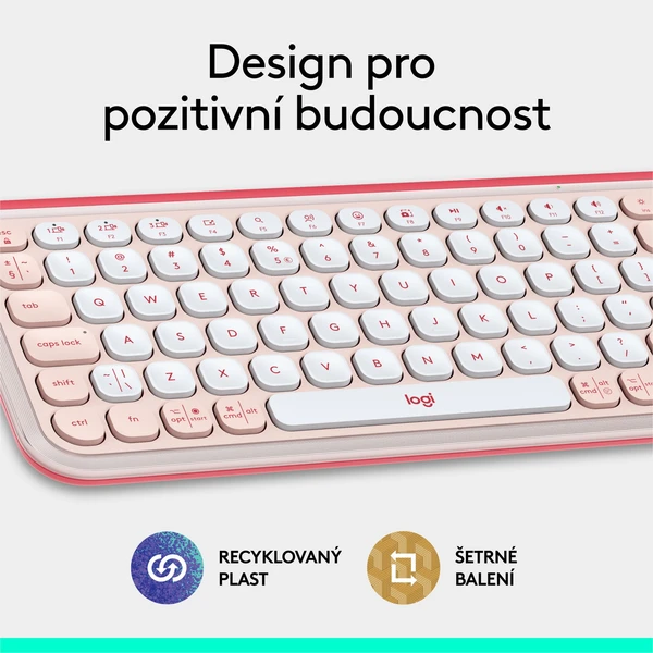 Logitech POP ICON KEYS (US) klávesnica ružová - Klávesnice - Obrázok 9CU8000O01