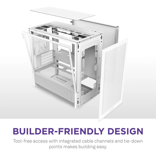 NZXT H3 Flow biela - Počítačové skrine - Obrázok 9D7K000K01