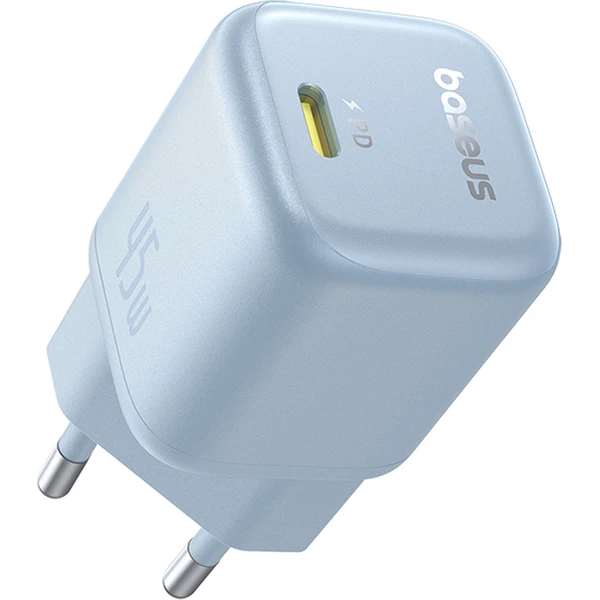 Rýchlonabíjačka do siete Baseus PicoGo GaN 45W USB-C PD modá - Nabíjačky - Hlavný obrázok