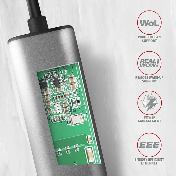 AXAGON ADE-25RC USB-C 2.5 gigabit adaptér - Sieťové karty - Obrázok 9ES6000701
