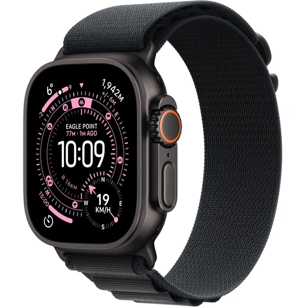 Apple Watch Ultra 3 (2025) 49mm Čierny titán s čiernym alpským ťahom L - Inteligentné hodinky - Hlavný obrázok