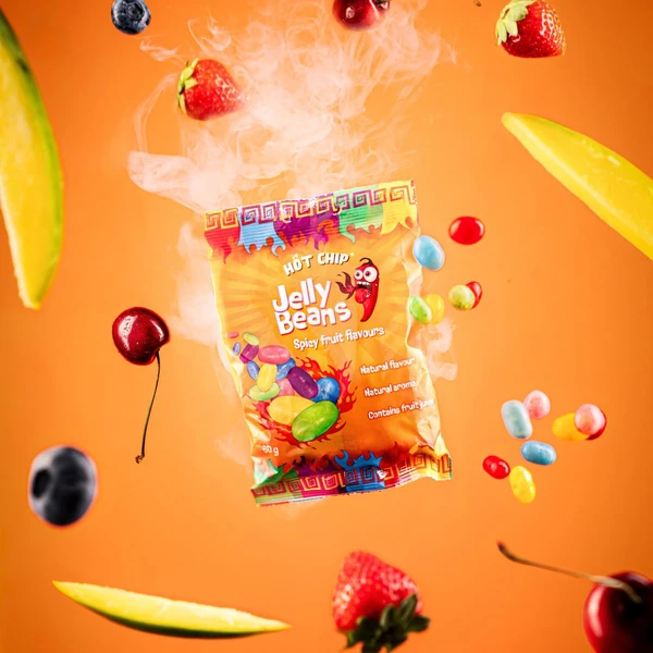 Cukríky Hot-Chip Jelly Beans - Chilli Ovocie 60 g - Cukrovinky - Obrázok 9FUG000K01