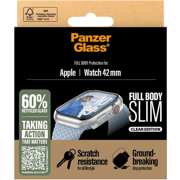 PanzerGlass® Apple Watch 11/10 (42mm) tenký číry kryt s ochranným sklom - Puzdra - Obrázok 9GWA000L01