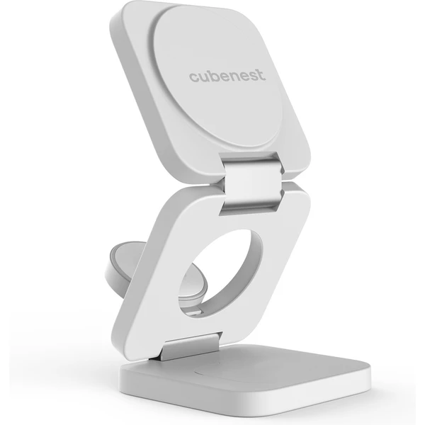 CubeNest E310 Fold 3v1 magnetická bezdrôtová nabíjačka biela - Nabíjačky - Obrázok 9H90000L01