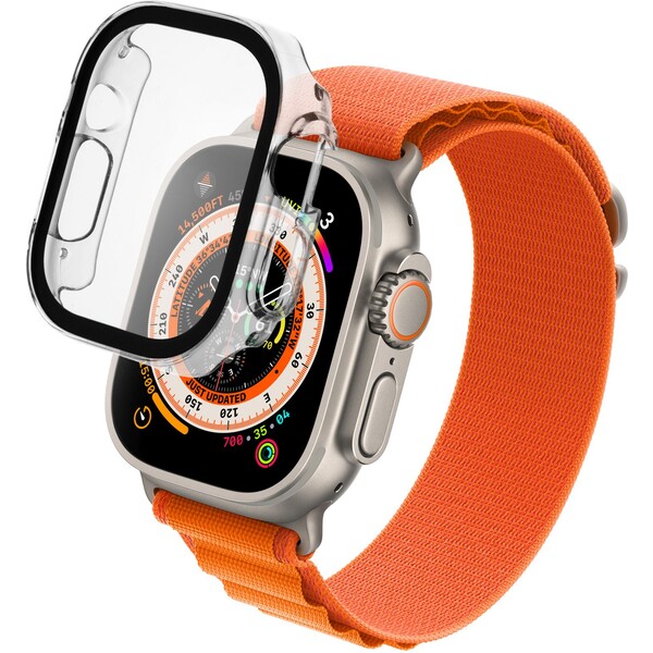 FIXED Pure puzdro s temperovaným sklom pre Apple Watch Ultra 49 mm číre
