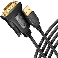 AXAGON USB-A/COM(DE-9) redukcia 1,5m čierna - Káble a redukcie
