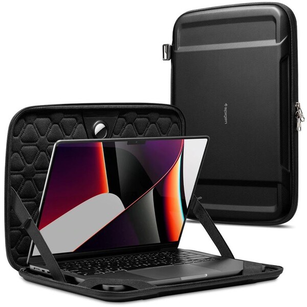 E-shop Spigen Rugged Armor Pro púzdro MacBook Pro 14" M4 2024/M3 2023/M2 2023/M1 2021 čierne
