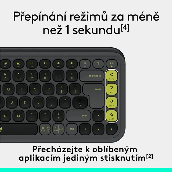 Logitech POP ICON KEYS (US) klávesnica grafitová - Klávesnice - Obrázok 9IU8000O01