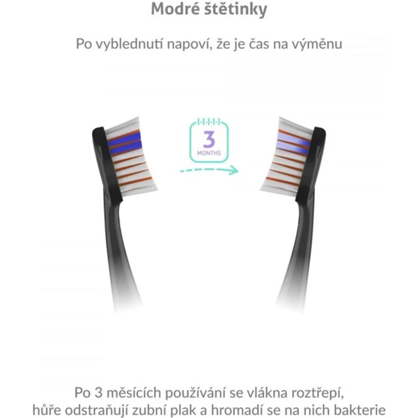TrueLife SonicBrush K-series heads Whiten black 2 pack - Náhradné hlavice - Obrázok 9IVH100501