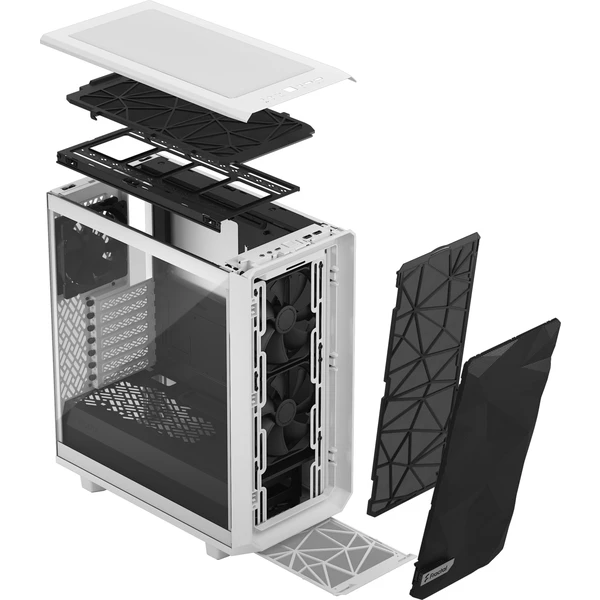 Fractal Design Meshify 2 Compact Biela TG Clear Tint - Počítačové skrine - Obrázok 9JAW600301