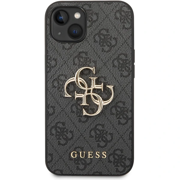 Guess PU 4G Metal Logo kryt iPhone 14 sivý - Puzdra - Obrázok 9JUF100501