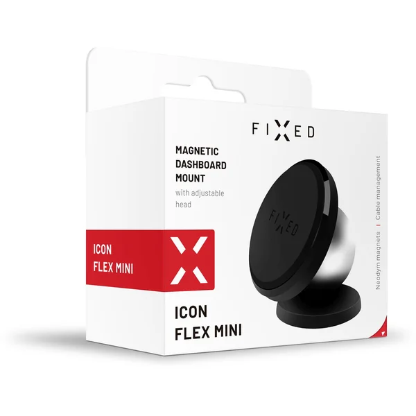 FIXED Icon Flex Mini magnetický držiak na palubnú dosku čierny - Držiaky - Obrázok 9LJ6200401