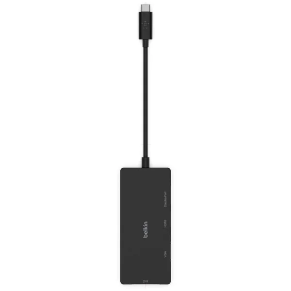 Belkin USB-C video adaptér HDMI, VGA, DVI, DisplayPort čierny - USB huby - Obrázok 9LVT200401