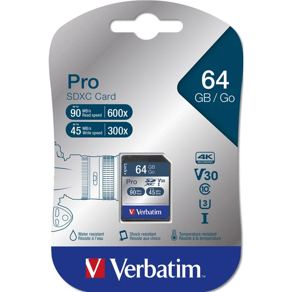 Verbatim Pro SDXC 64GB - Pamäťové karty - Obrázok 9M3X000501