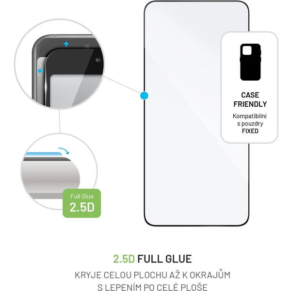 FIXED 2,5D Full-Cover ochranné tvrdené sklo Samsung Galaxy S22 5G/S23 5G čierne - Ochranné fólie a sklo - Obrázok 9OWI300401