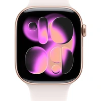 Apple Watch Series 11 (46mm) Ružovo zlatý hliník so svetlo rumeným športovým remienkom S/M - Inteligentné hodinky