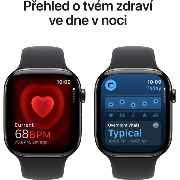 Apple Watch Series 10 Cellular 46mm Bridlicovo šedý titán s čiernym športovým remienkom M/L (Ďalšia) - Inteligentné hodinky - Obrázok 9QQ7000K01