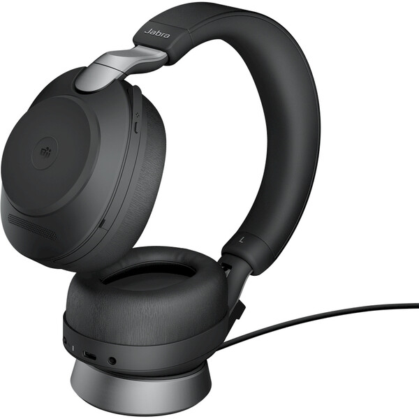 E-shop Jabra Evolve2 85 Link380/390c MS Stereo slúchadlá so stojanom čierna
