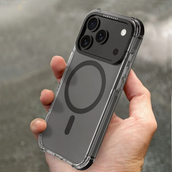Cubenest MagPro Strong Guard MagSafe kryt iPhone 17 Pro čierny - Puzdra - Obrázok 9RBK000K01
