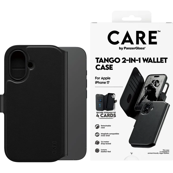PanzerGlass® CARE Tango 2v1 Wallet púzdro s MagSafe Apple iPhone 17 čierne - Puzdra - Obrázok 9RDH000K01