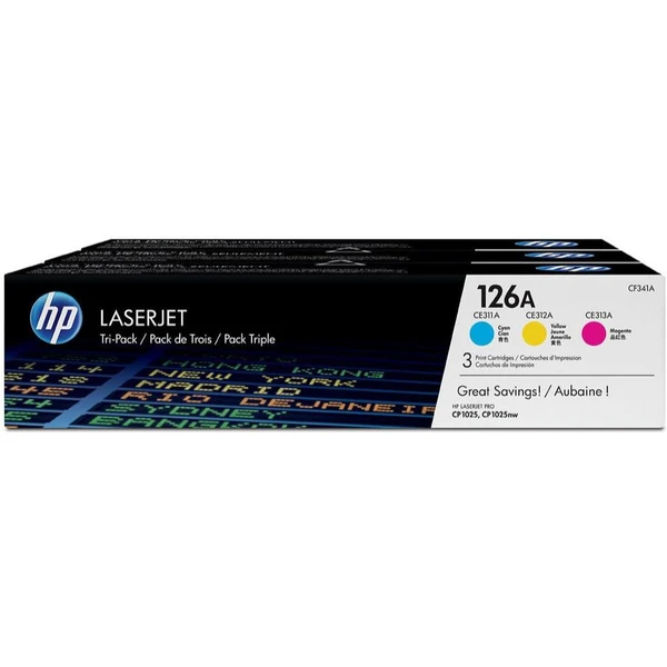 HP CF341A č. 126 Viacfarebná originálna - Tonery - Hlavný obrázok