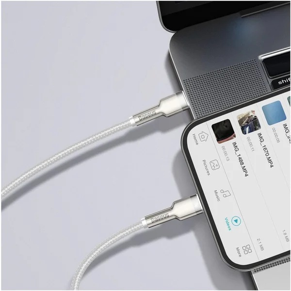 Baseus Cafule USB-C/Lightning napájací kábel 20W 2m biely - Káble a redukcie - Obrázok 9RKGF00101