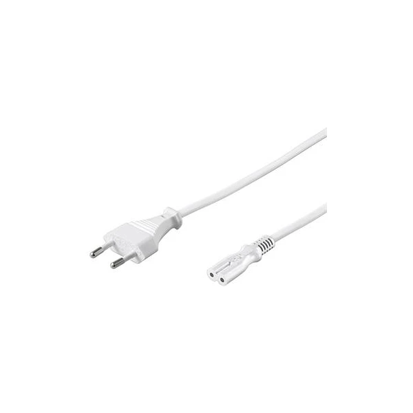 PremiumCord napájací kábel s vidlicou k magnetofónu 230V 5m biely - Káble a redukcie - Hlavný obrázok
